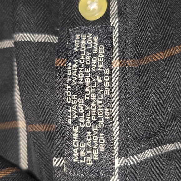 Jos. A. Bank Long-sleeved Plaid Mens Size XL 100% Cotton Extra Buttons - Picture 8 of 8